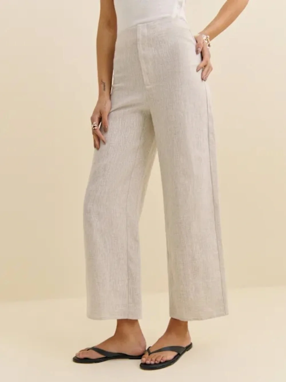 AG26 Reformation Joni Linen Cropped Pant